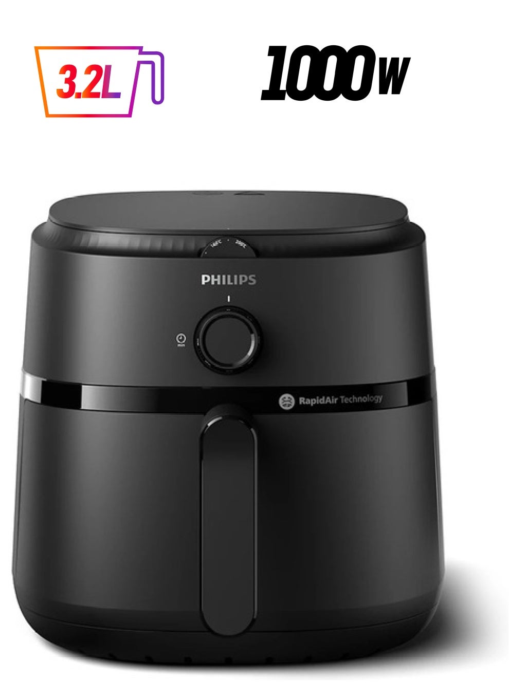 Compare Airfryer Compact  Analogue, 12 Cooking Functions, Rapid Air Technology, 3.2 L 1300 W NA11009 Black at KSA Price