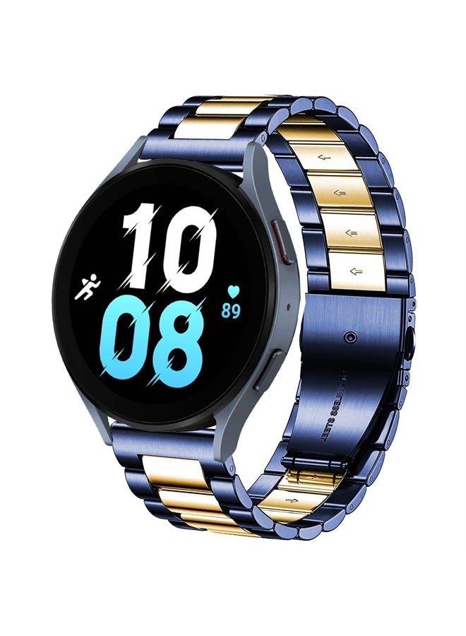 Compare Bands Compatible with Samsung Galaxy Watch 66 Classic  55 Pro  44 Classic  3 41mm  Galaxy Watch 42mm, 20mm Stainless Steel Metal Replacement Strap for Women Men Bluegold at KSA Price