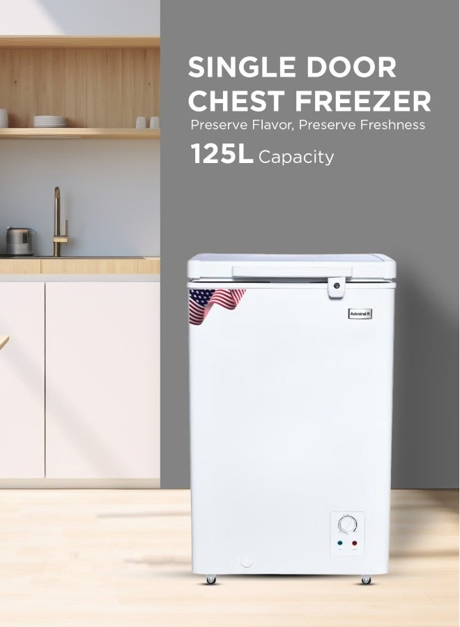 Compare Chest Freezer, White Interior 1 Year Warranty 125.0 L 120.0 W ADCF125WE White at KSA Price