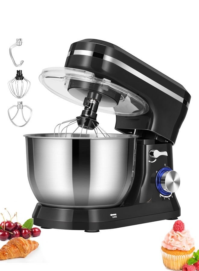 Compare Stand Mixer, Electric Mixer,5.0L1200W8 Speed TiltHead Kitchen Mixer, Electric Food Mixer with Dough Hook, Wire Whip, Beater, SK271,Black at KSA Price