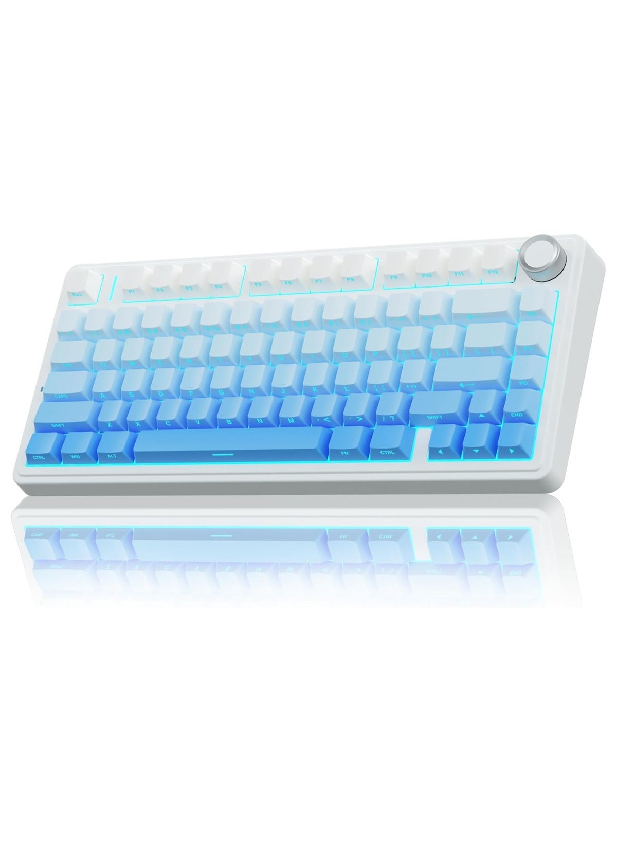 Compare AULA F75 Wireless Mechanical Gaming Keyboard – 75% Compact Gasket Mount – TriMode Bluetooth 5.02.4GUSBC – HotSwappable LEOBOG Reaper Switches – RGB Backlit – Long Battery Life – UltraFast Response for PCMac – Cloud Blue at KSA Price