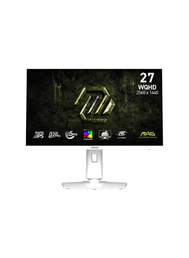 Compare MAG 274QRFW X32 Gaming Monitor 27 2K WQHD Rapid IPS Gaming Monitor – 320Hz, 0.5ms, HDR400, FreeSync Premium, GSync Compatible, HDMI 2.1, DisplayPort 1.4, White | 9S63CE49H028 at KSA Price