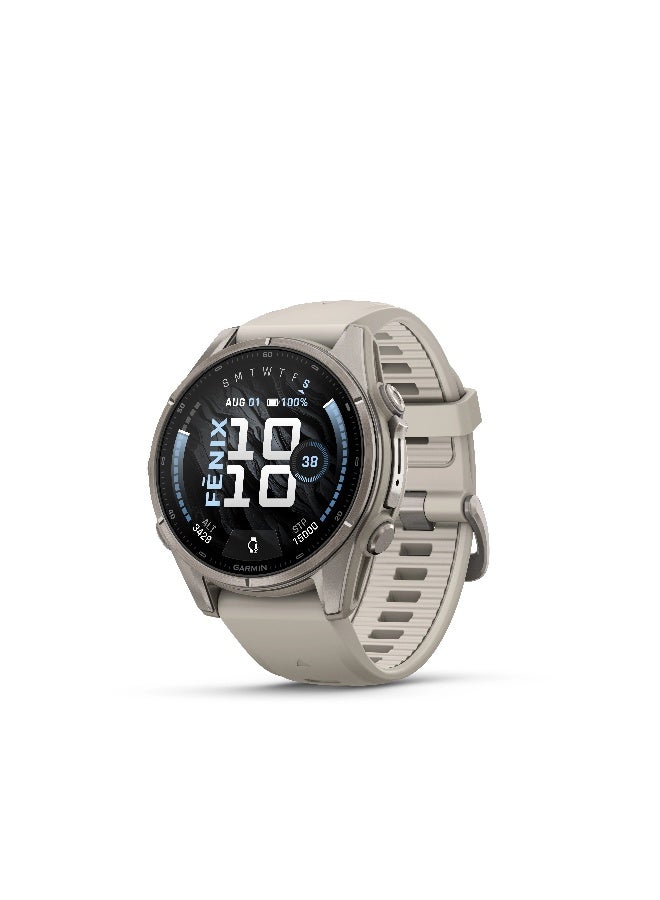 Compare Garmin Fenix  9  43 mm  Fog Gray Bare Titanium Fog Gray Bare Titanium at KSA Price