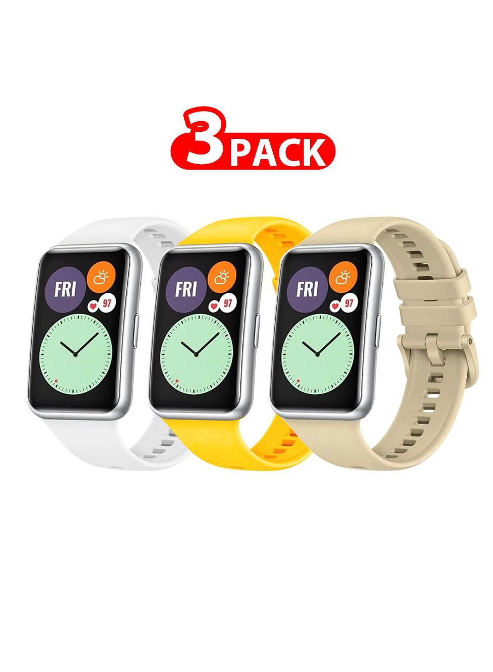 3 Pack For Huawei Watch Fit 2 Silicone…
