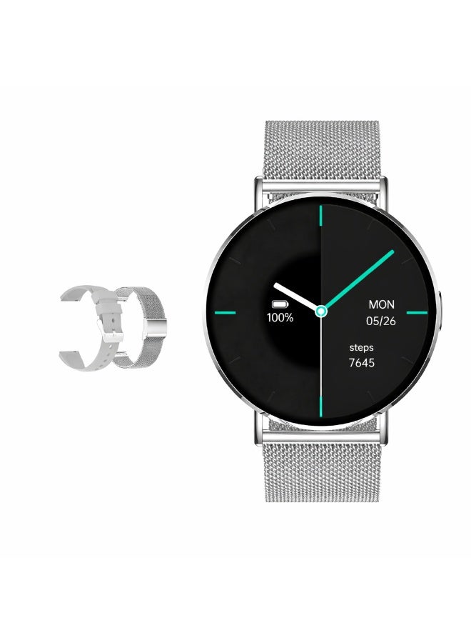 Compare TCH LX1 Moon Smartwatch for Women  Stainless Steel with Dual Straps Starlight & Silver | Fitness Tracker, Heart Rate & Sleep Monitor International Version at KSA Price