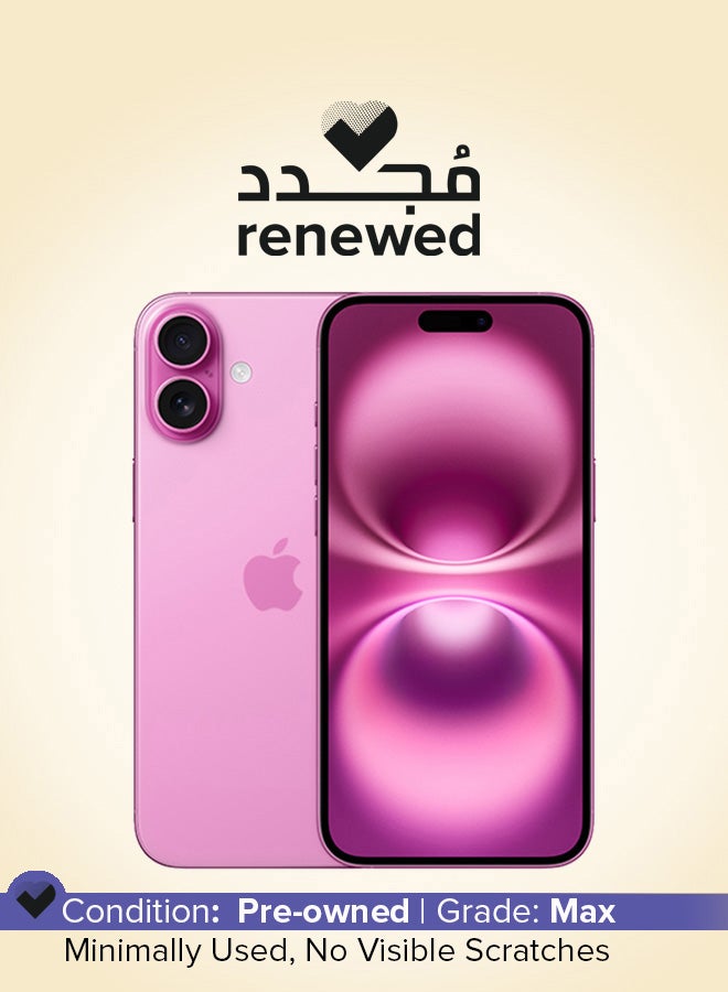 Renewed - iPhone 16 128GB Pink 5G With Facetime…
