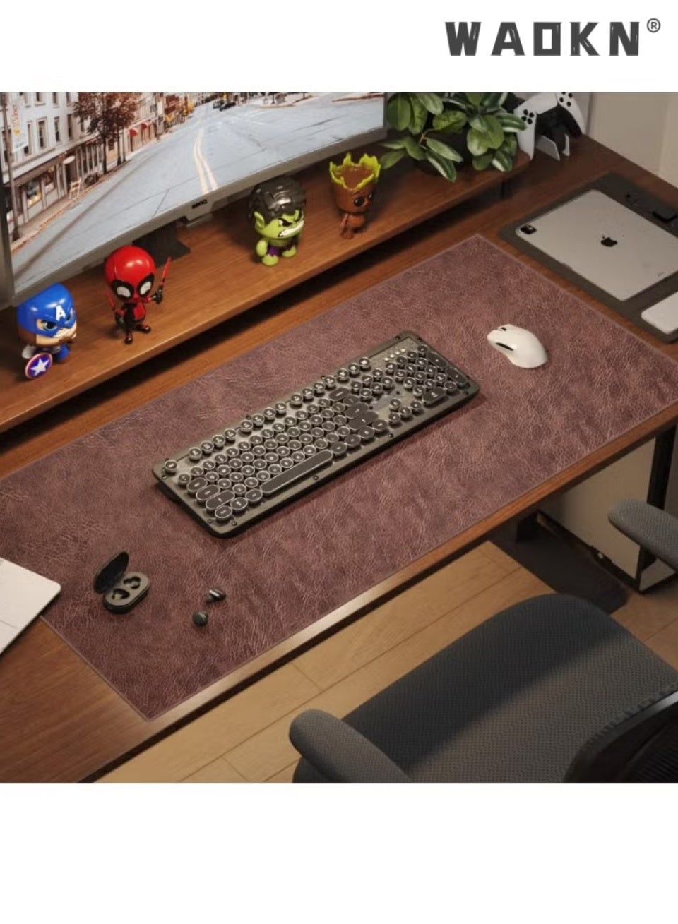 Compare Large Gaming Mouse Pad L NonSlip Mouse Pad Large Keyboard Mouse Pad Desk Pad with Stitched Edge Leather Surface Waterproof Layer Mouse Pad at KSA Price