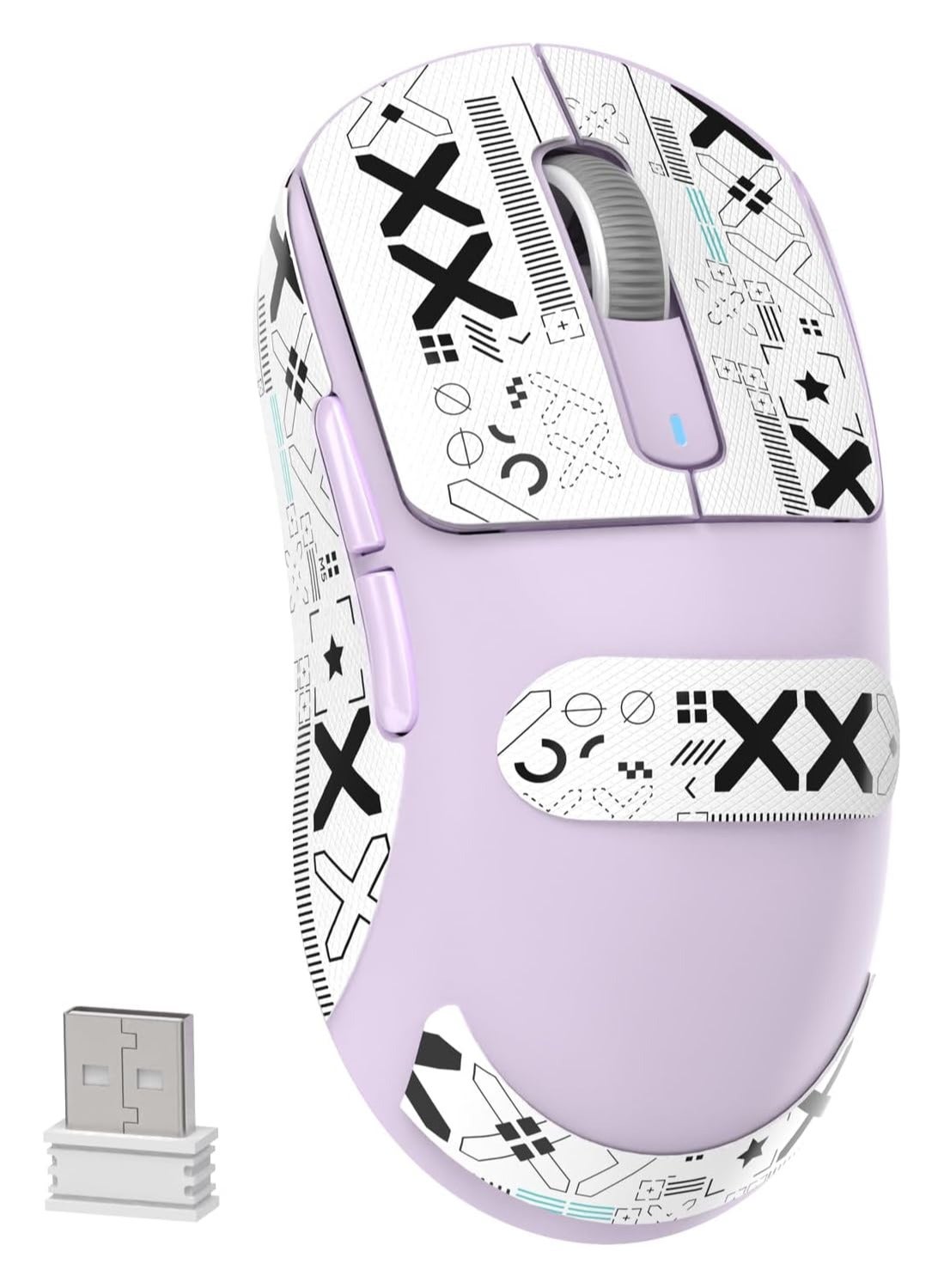 Compare ATTACK SHARK X3 Wireless Gaming Mouse – UltraLight 49g Superlight Design – 26,000 DPI Optical Sensor – 2.4GHz Wireless, Bluetooth & Wired Connection – Programmable Buttons – RGB Lighting – Ergonomic Grip – Compatible with PC, Laptop, Mac Purple at KSA Price