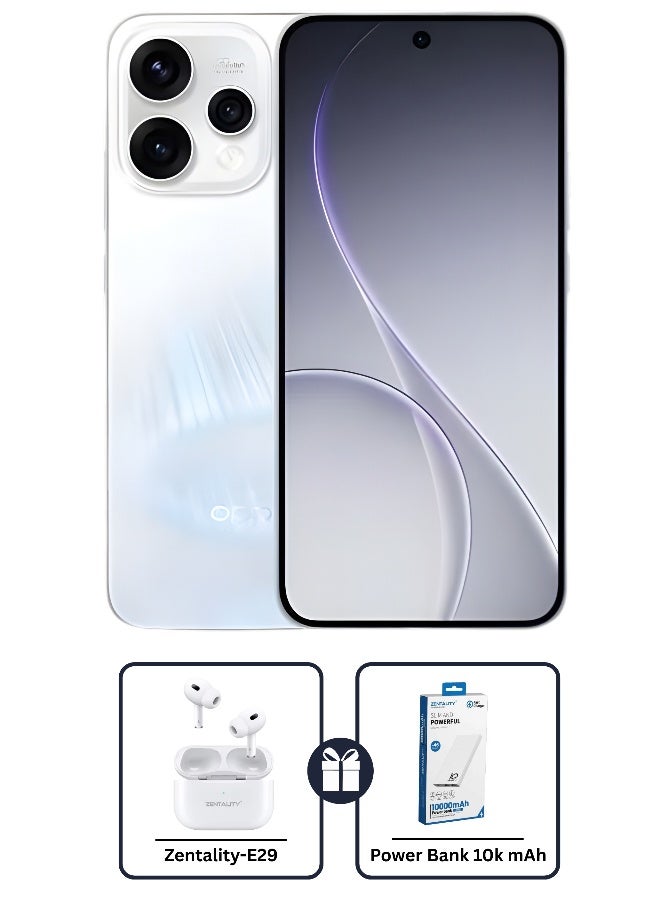 Compare Reno15 AI Phone Dual SIM 5G Aurora White 12GB RAM 512GB + Zentality E29 Earbuds + Zentality Powerbank 10k mAh   Middle East Version at KSA Price
