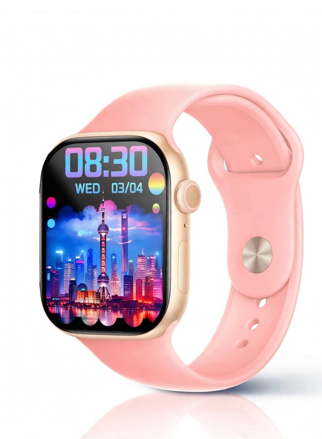 Compare W01 Smart Watch 2.2 Inch Waterproof Sports Smartwatch with 2 Straps, Fitness Tracker, Magnetic Charging, 230mAh Battery, Sports Modes for Android & iOS pink at KSA Price
