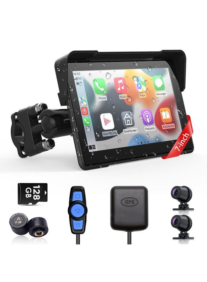 Wireless Motorcycle Apple Carplay & Android Auto,7…