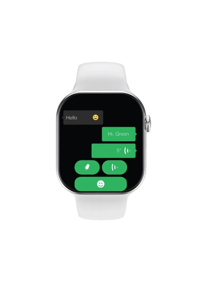 Compare Flex 46 Smart Watch with 2.06 Inch IPS Display, BT 3.0 + 5.4 Calling, Wireless Charging, WatchOS 26, 1000+ Dial Faces, WhatsApp RealTime Reply, Sports Modes, AI Assistant & Up to 10 Days Standby Silver at KSA Price
