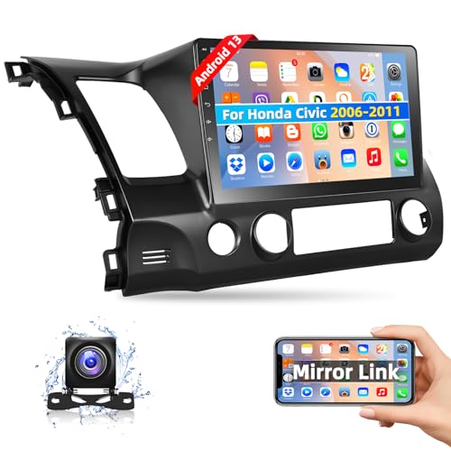 Compare Podofo for Honda Civic 2006 2007 2008 2009 2010 2011 Android Car Stereo Radio Dash Kit 10.1 Touchscreen Bluetooth Car Audio Receivers with GPS Navigation WiFi Mirror Link Airplay FMRDS Backup Camera at KSA Price