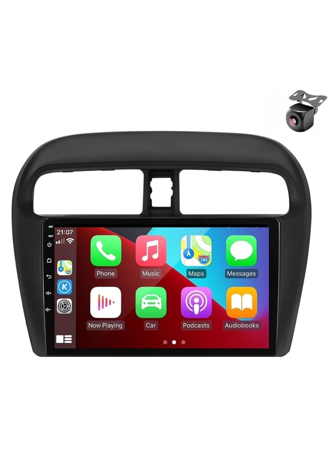 Compare Android Car Stereo For Mitsubishi Mirage 2012 TO 2022 Support Apple Carplay Android Auto Wireless Bluetooth USB Video Audio Playback DSP Radio GPS AHD Camera Included at KSA Price