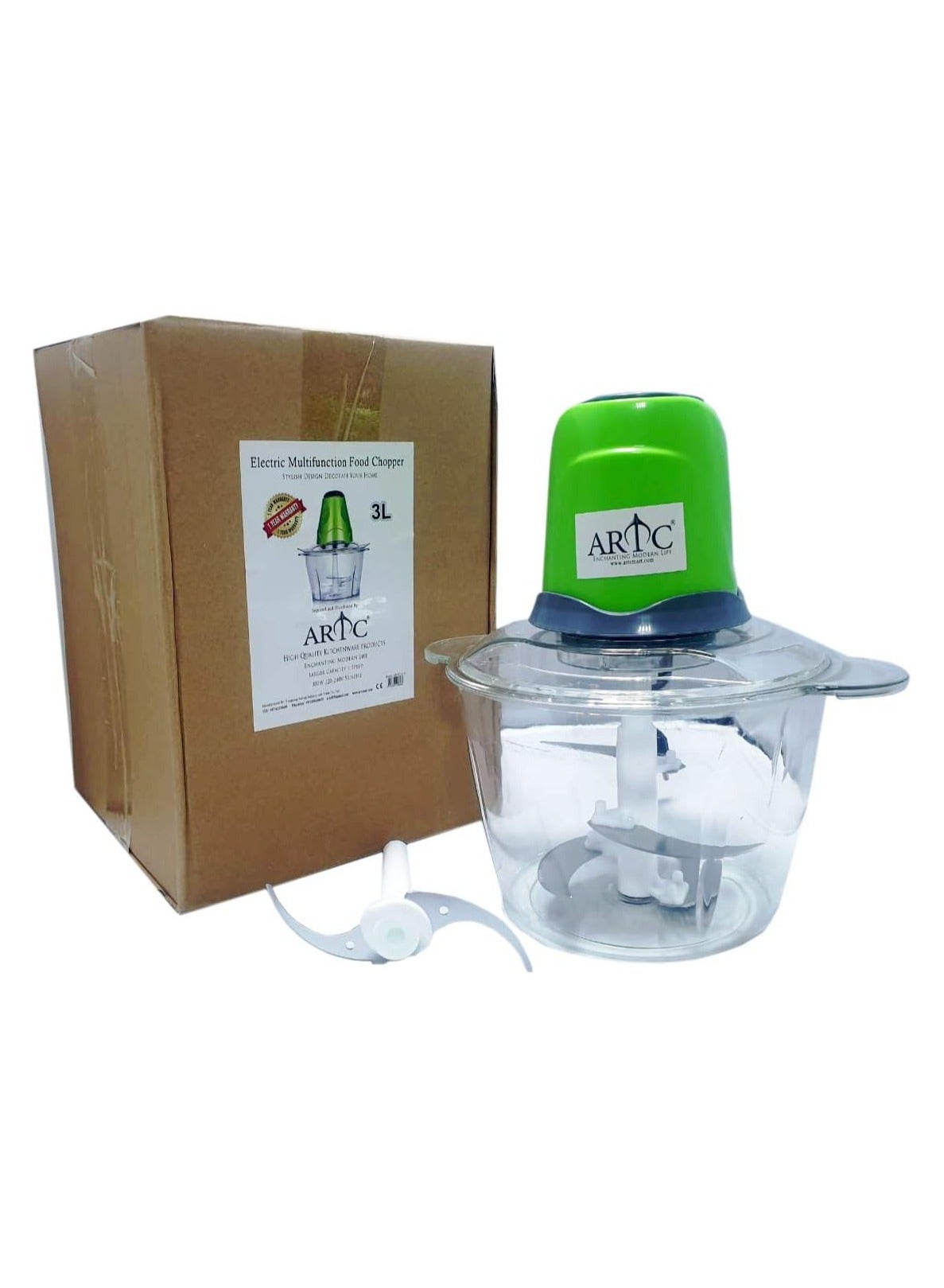 Compare ARTC Cooking Food Chopper And Automatic Multifunction Meat Mincer And Food Processor Machine 3L And Stainless Steel Electric Grinder, Blender, Mixer, Chopper 300W at KSA Price