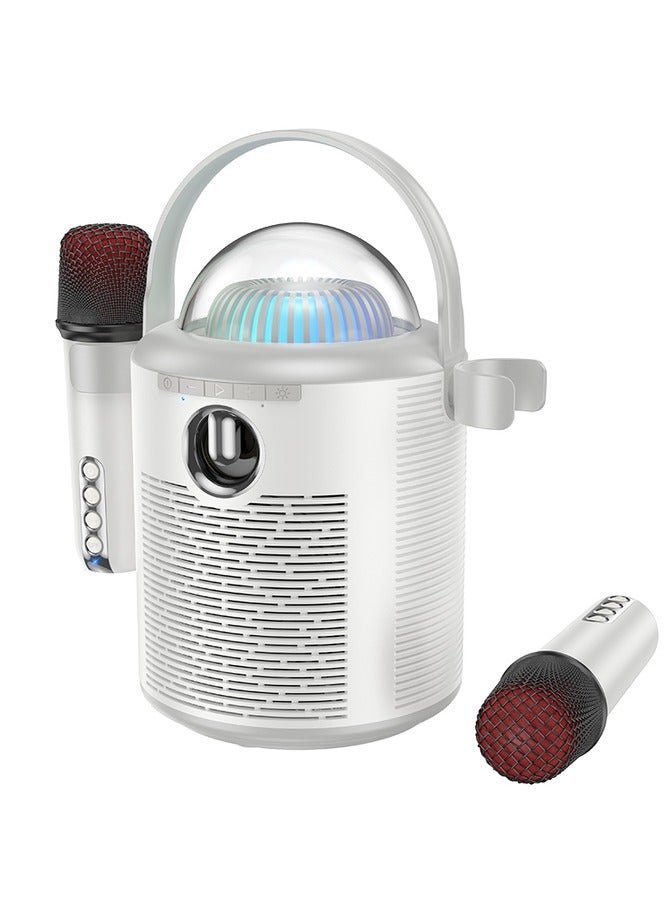 Compare Speaker Portable Bluetooth Karaoke HOCO BS59 with Dual Wireless Microphones – 10W LED Light Long operating time at KSA Price