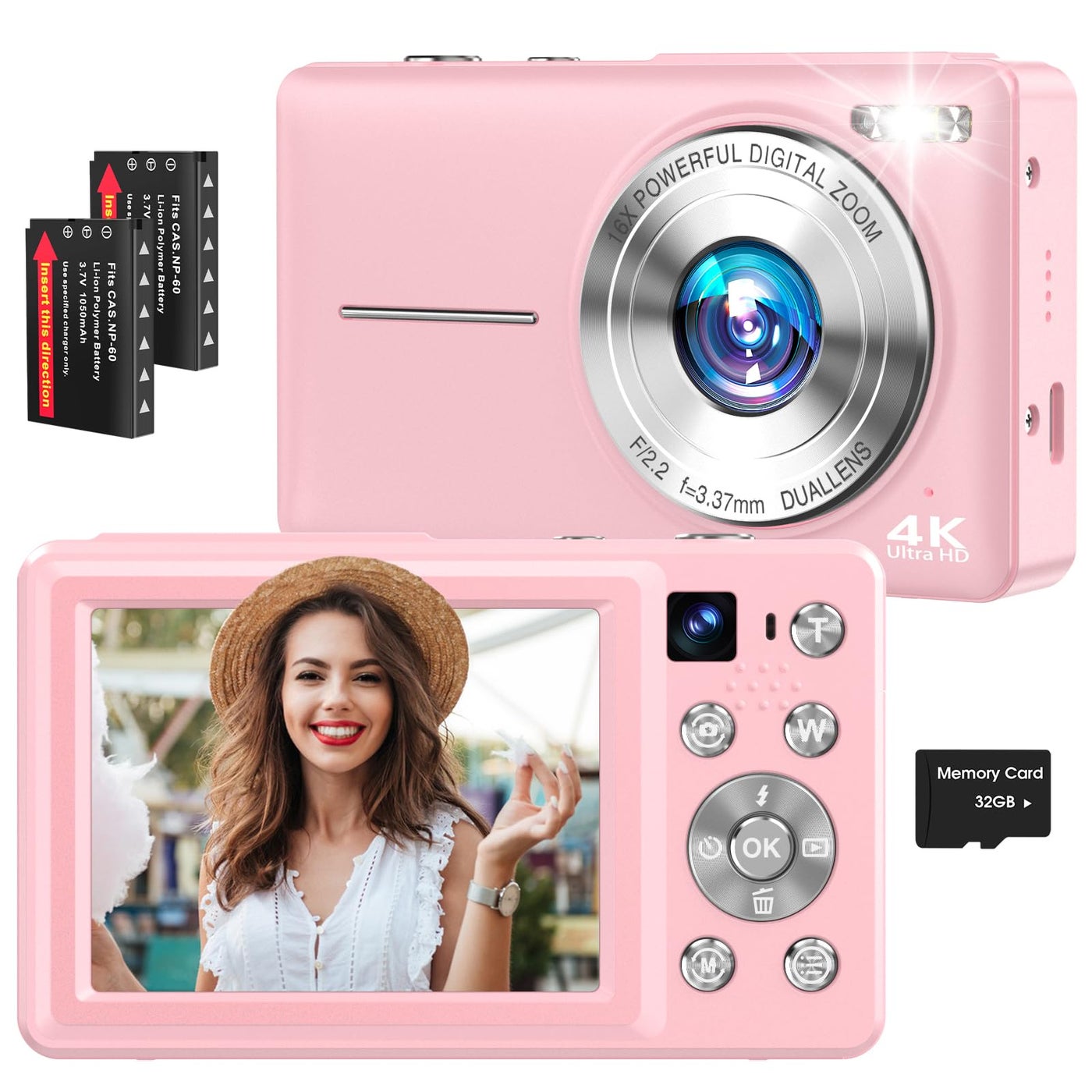 4K Digital Camera, 64MP Autofocus Vlogging Camera…