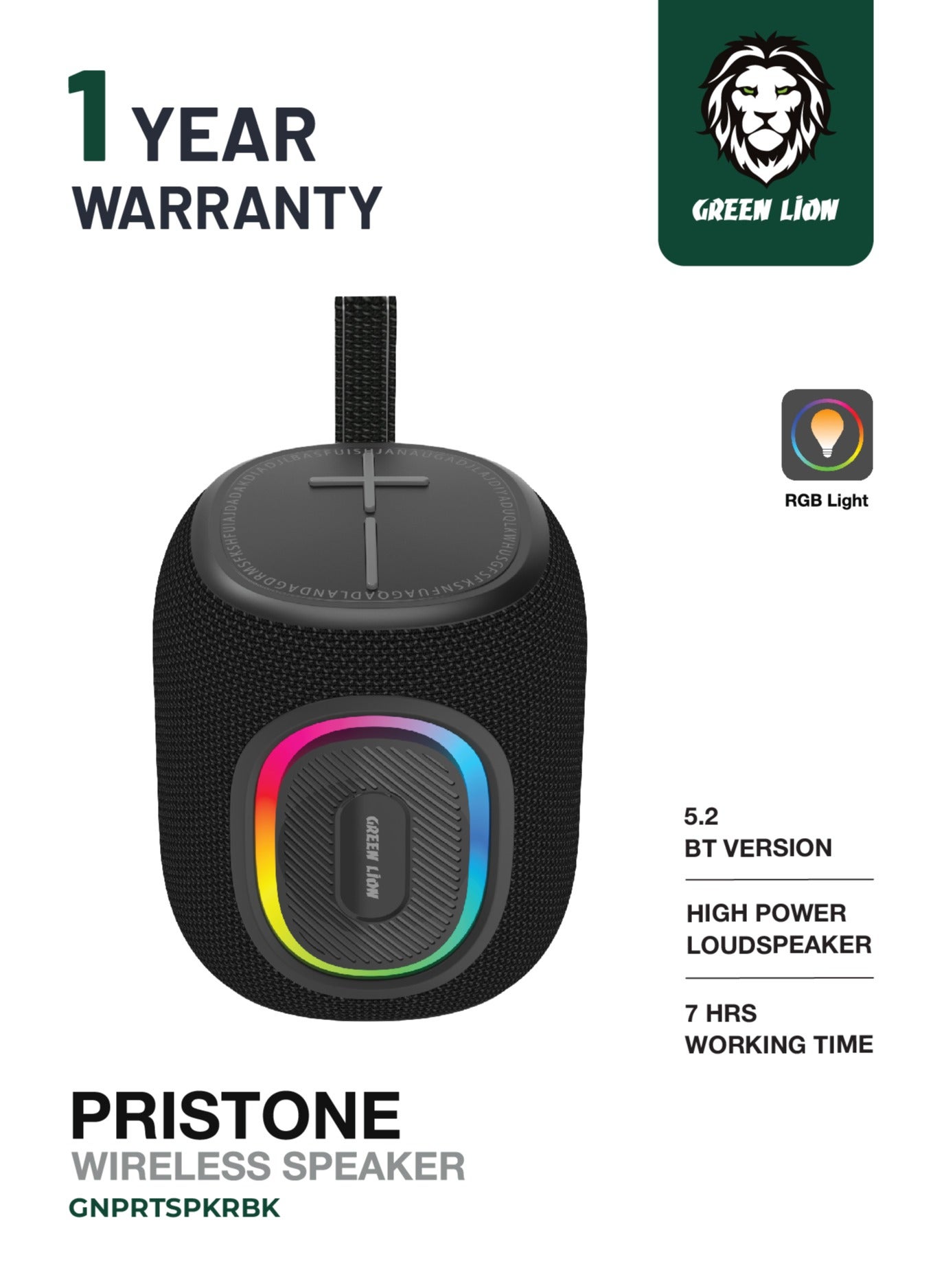 Pristone Wireless Speaker / 1200mAh Battery Capacity…