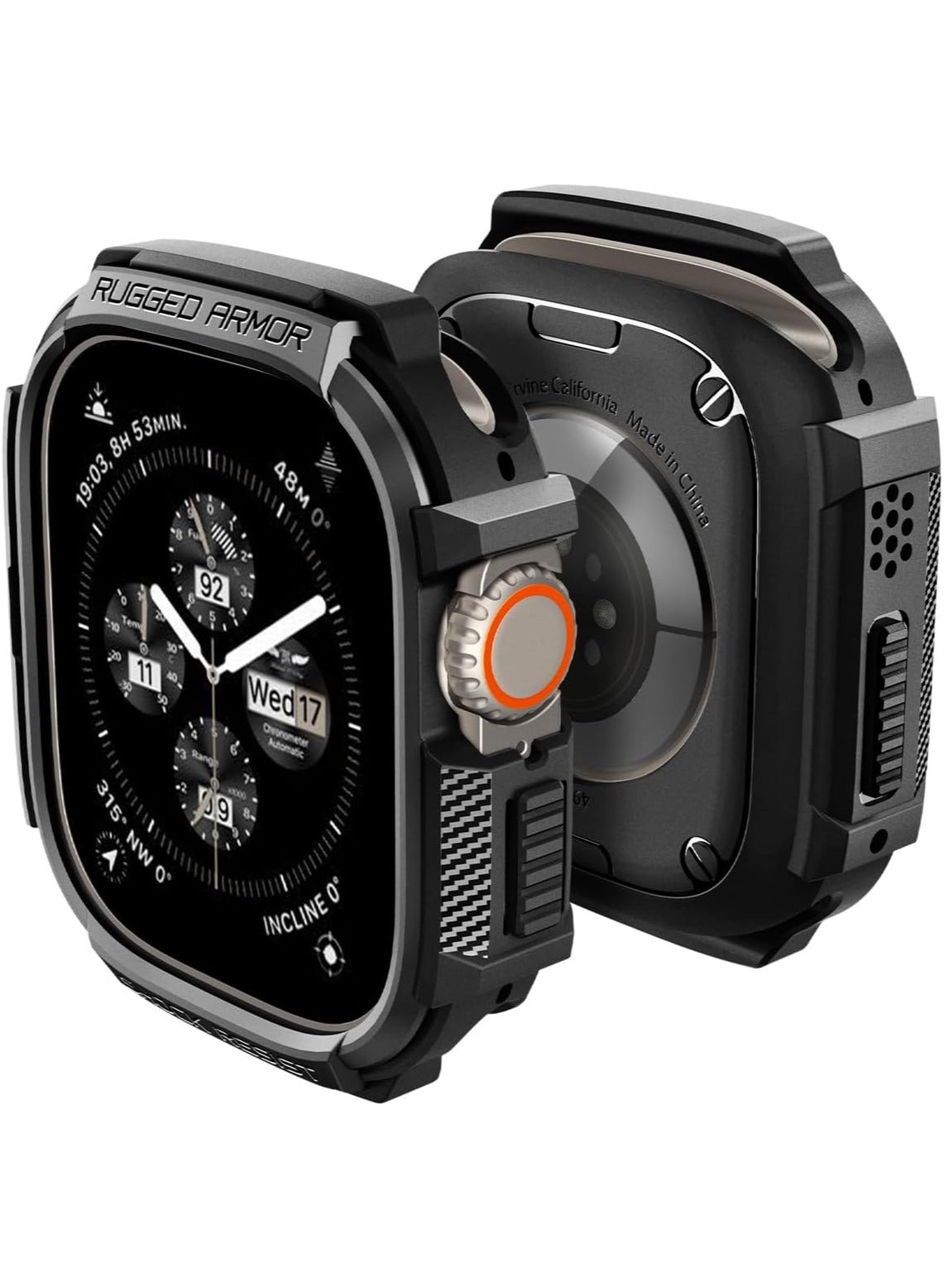 Compare Rugged Armor Apple Watch Ultra 321 Case Durable TPU Cover 49mm  Matte Black at KSA Price