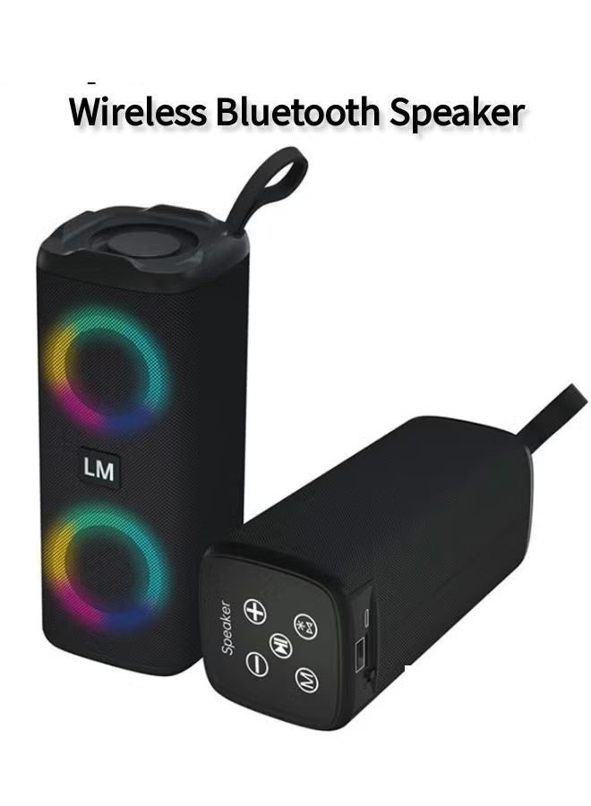 Compare Portable Bluetooth Speaker IPX7 Waterproof Wireless Speaker with LED Melody with 70W High Volume Stereo Sound Support USB Outdoor RGB Wireless Stereo Round Speaker Surround Sound for Home Party Outdoor Picnic at KSA Price