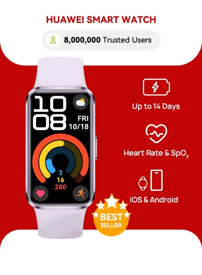 Compare Band 10 Smartwatch, Metallic Design, iOS Android, ProLevel Sleep Analysis, Fast Charging And Robust Battery Life, Sleek Aluminum Alloy Case Purple at KSA Price