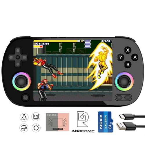 Compare RG40XX H Handheld Game Console RG40XXH Retro Gaming Console 4.0 IPS Screen with 64G TF Card PreInstalled Games Linux System Supports 5G WiFi Bluetooth HDMI and TV Output New Emulator RG40XX Black at KSA Price