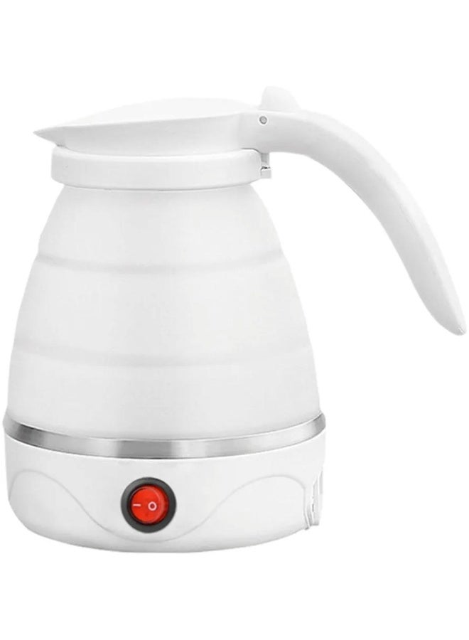 Compare Portable Collapsible Electric Kettle  600ml Foldable Travel Water Boiler for Camping & Home  White at KSA Price