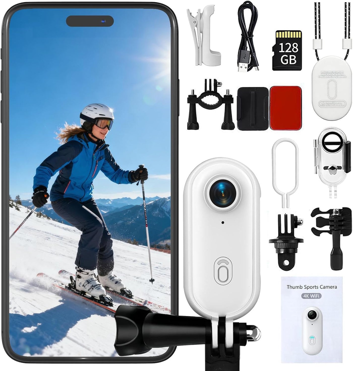 4K Mini Thumb Camera, Waterproof Magnetic POV…