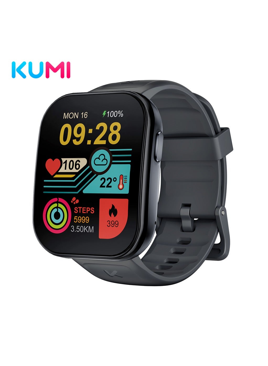 Compare KUMI U6 Smart watch 1.96 Display, 5ATM waterproof with Chatgpt support Black at KSA Price