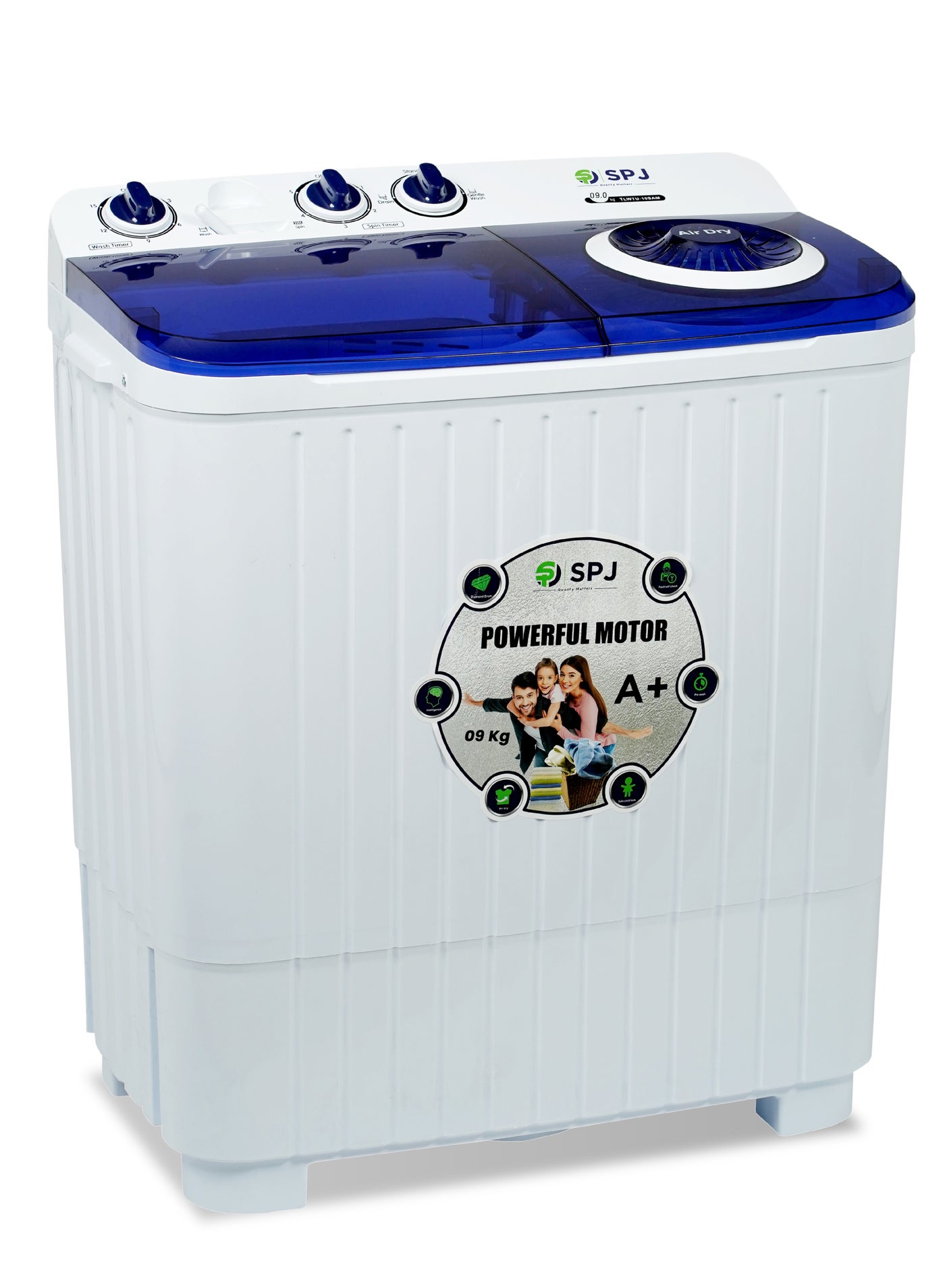 SPJ 9KG Semi Automatic Washing Machine –Top Load,…