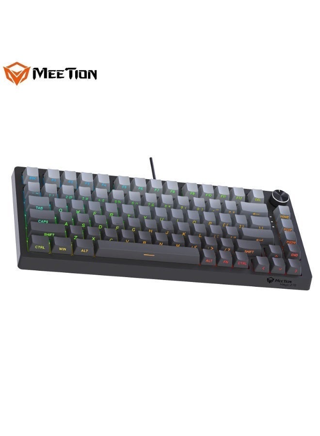 Compare MEETION ProGrade 75% Compact Mechanical Keyboard Magic A75 HotSwappable Adjustable Feet Magnetic Switch Adjustable Key Sensitivity Premium GasketMount Feel Extreme 100MClick Durability at KSA Price