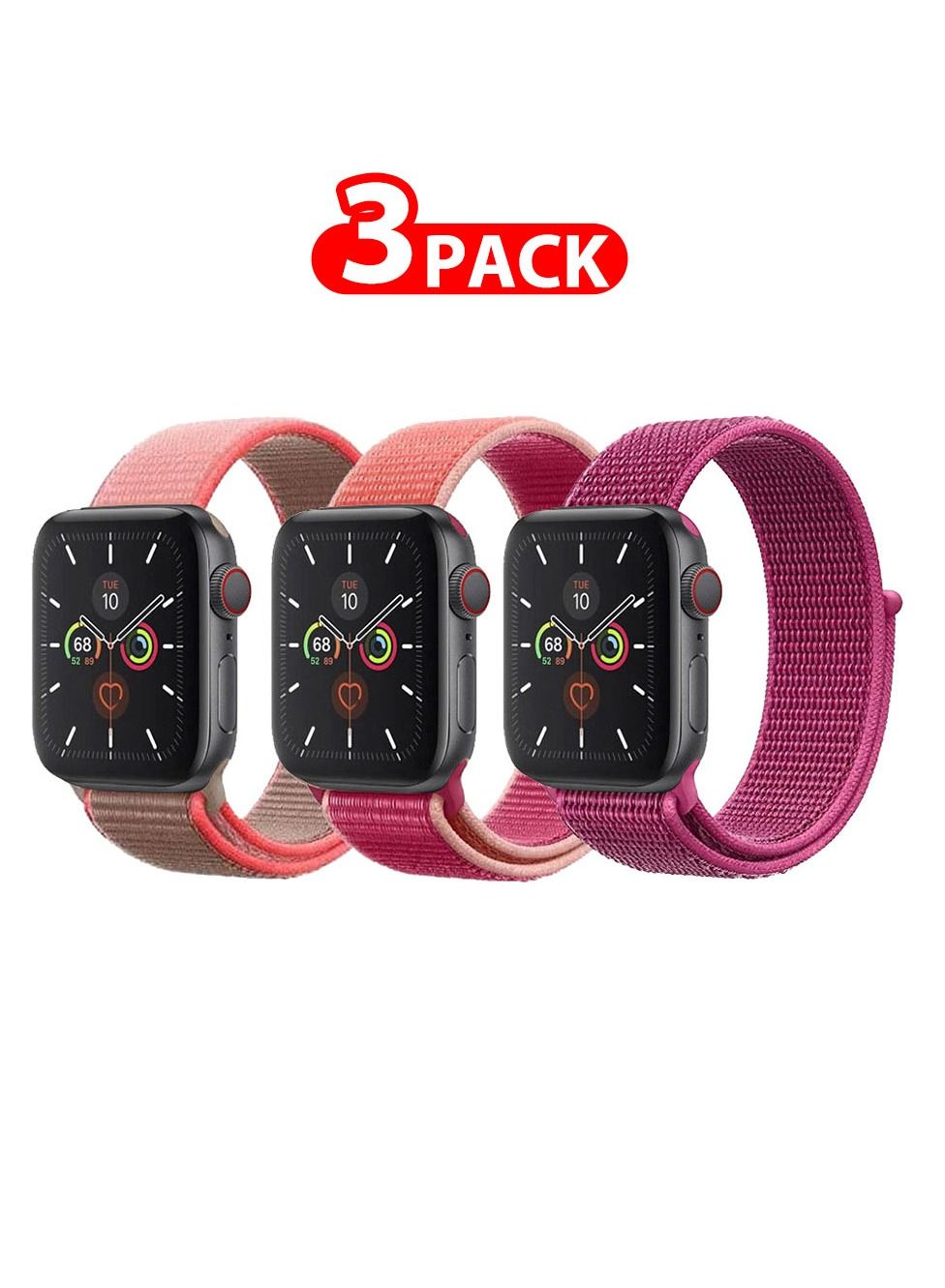 3 Pack For Apple Watch 41mm 40mm 38mm Nylon…