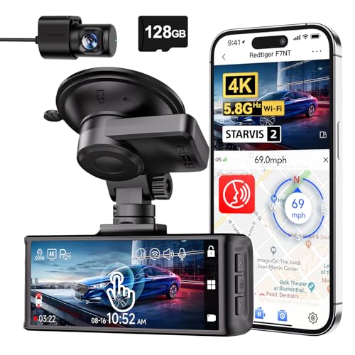 REDTIGER 4K Dash Cam Front and Rear, STARVIS…