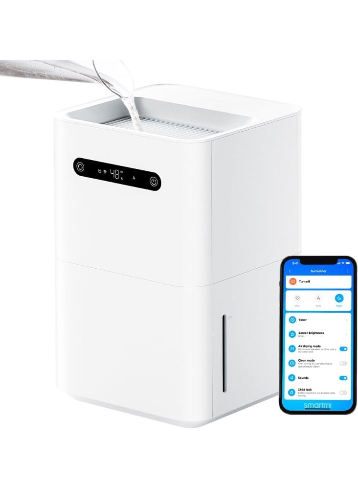 Compare smartmi Evaporative Humidifier 3 for Bedroom Baby Room, 5L Top Fill Smart Humidifier for Home, Office & Plant, Intelligent Constant Humidity, AutoOff, Quiet Operation with No Filters Needed, 14.2H at KSA Price