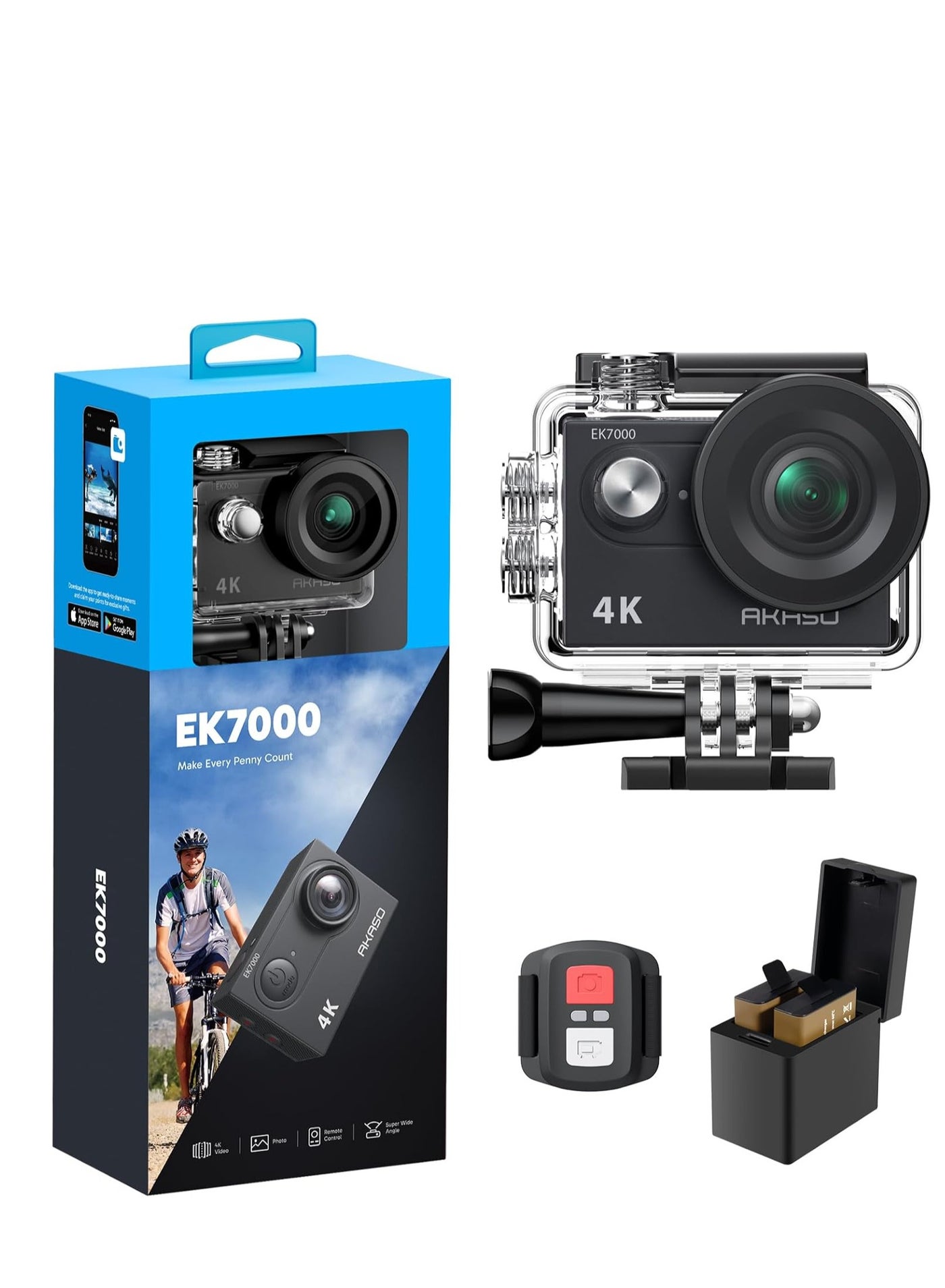 AKASO EK7000 4K Action Camera Ultra HD WiFi…