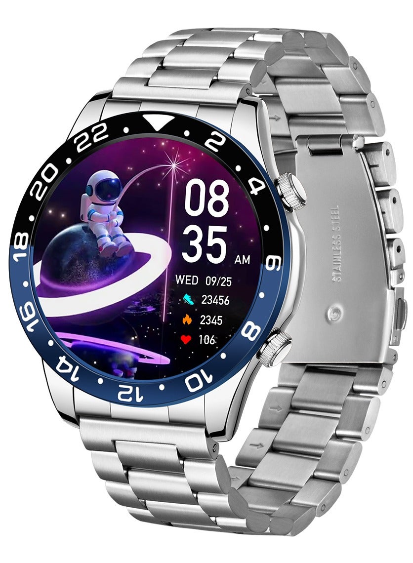 Compare Mens Smartwatch 1.43 Amoled HD Full Touch Screen Fitness Tracker Heart Rate Sleep Monitor Business Sports Smart Watch for Men at KSA Price