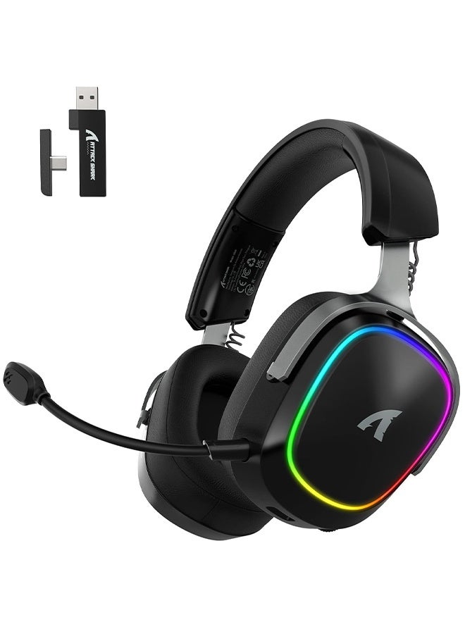 Compare G800 Wireless RGB Gaming Headset,7.1 Surround Sound,50mm Drivers,Memory Foam Ear Pads,Wired2.4GhzBT,Ultralight,Durable Aluminum Frame,Detachable Mic,Programmable for PC Mac GamerBlack at KSA Price