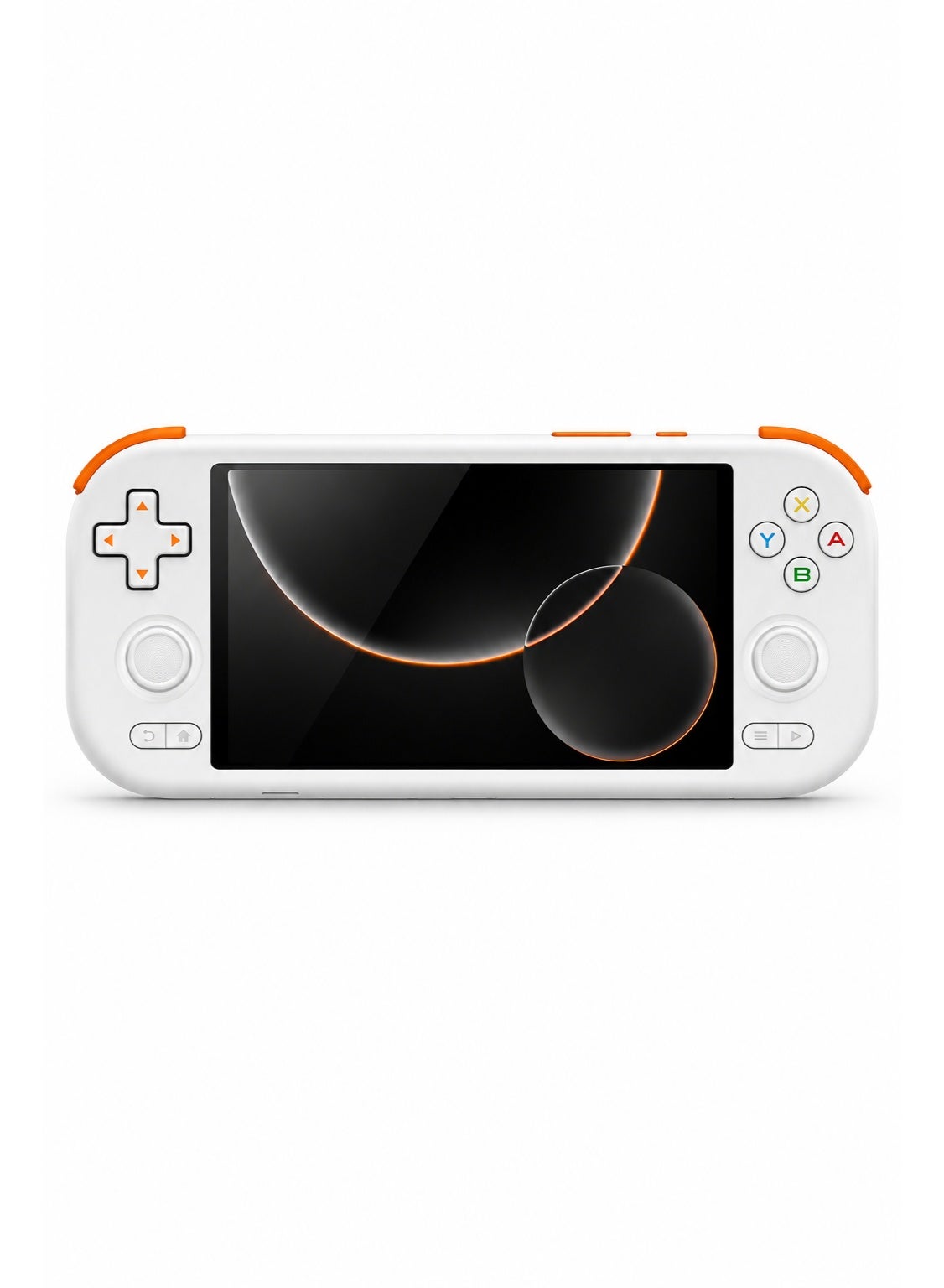 Compare MANGMI AIR X Android Handheld Game Console, White Orange, 5.5Inch FHD Touch Screen, Snapdragon 662, 4GB RAM + 64GB Storage, Android 14, Hall Joysticks & Triggers, WiFi 5, Bluetooth 5.0, 5000mAh Battery at KSA Price