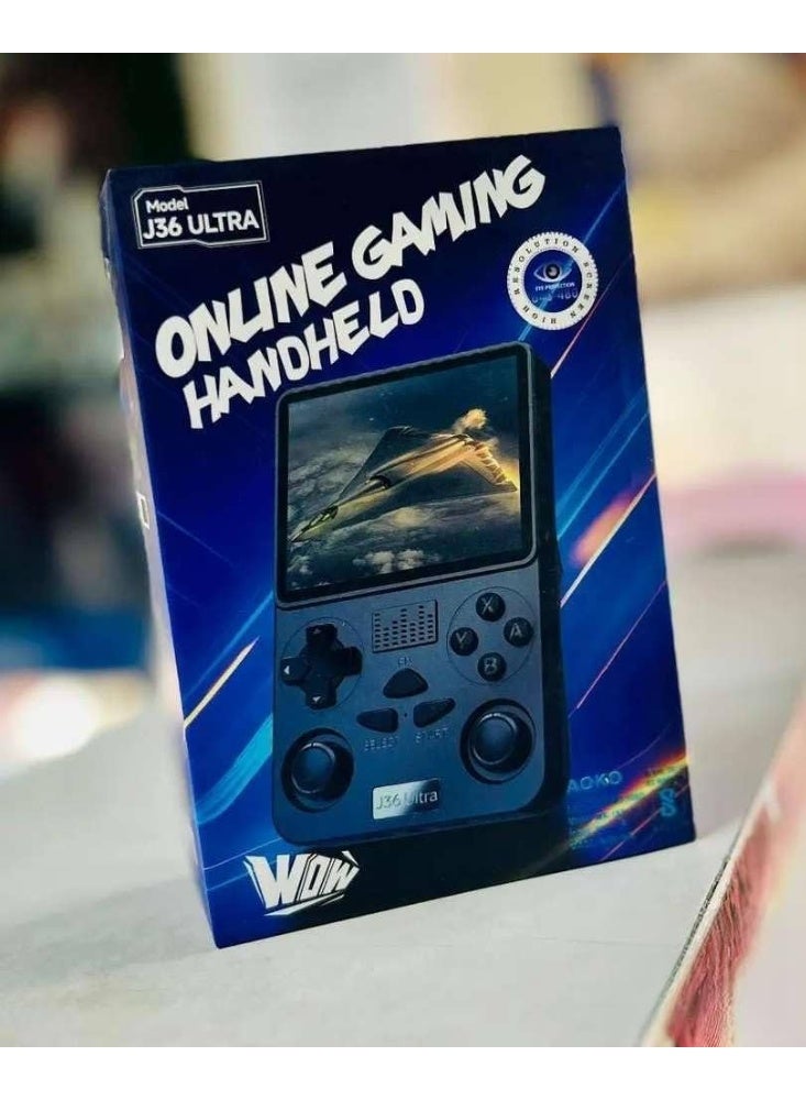Compare R36S Handheld Retro Game Console, 3.5inch IPS Screen, 64GB, 15000+ Preinstalled Games, Linux System at KSA Price