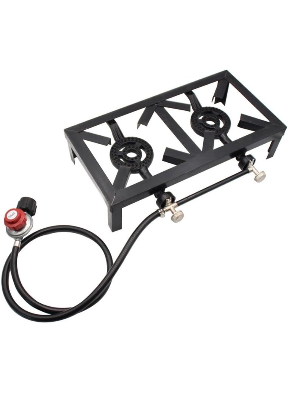 Heavy Duty Dual Burner Gas Stove with Cast Iron…