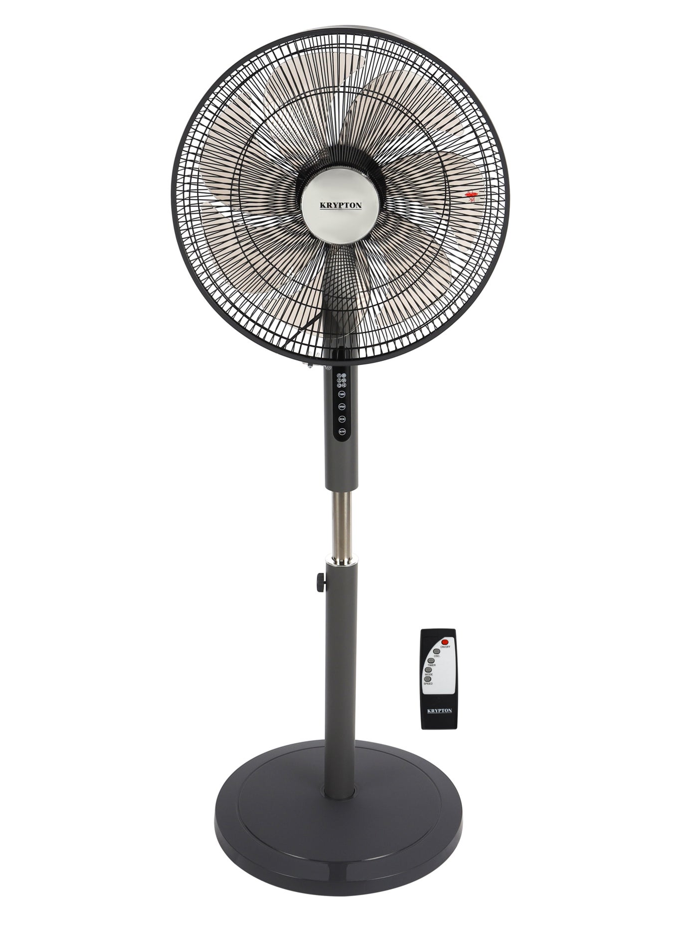 Compare 16 Stand Fan With Remote Control, 7 Leaf Metal Blades For Strong Wind And 3Speed Levels, 7.5 hours Timer High Performance Motor 2 Years Warranty 60 W KNF6451 Black at KSA Price