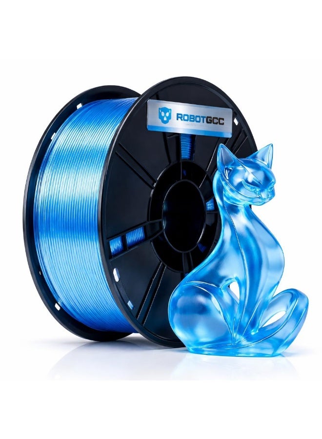 Compare RobotGCC PETG Transparent Blue High Speed 3D Printer Filament 1.75mm 1KG, Crystal Clear Blue PETG Filament, Bubble Free, High Precision ±0.02mm, Strong Layer Adhesion, Low Warp Printing Material at KSA Price