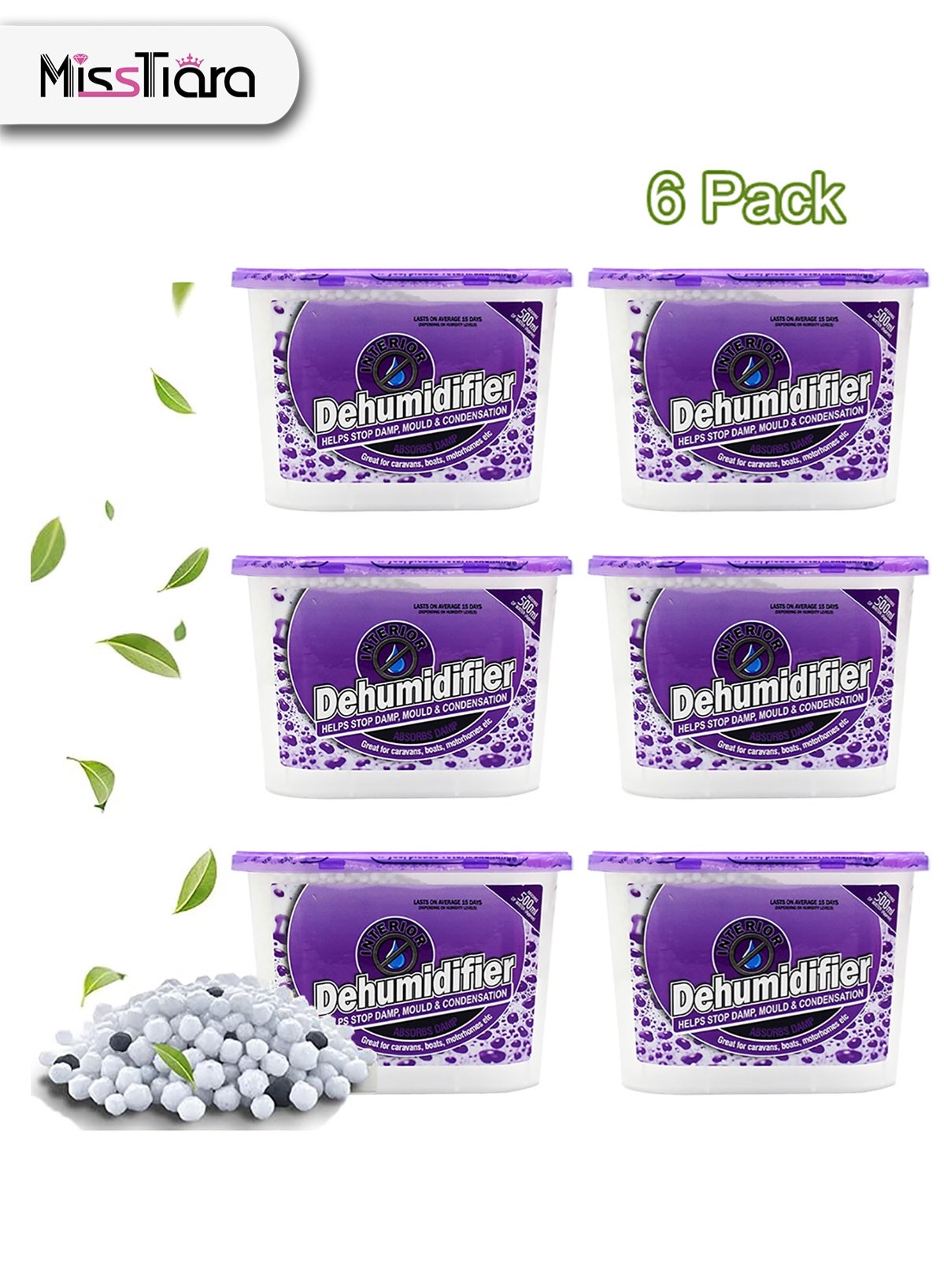 6 Pack 500ml Humidity Moisture Absorbers Boxes…