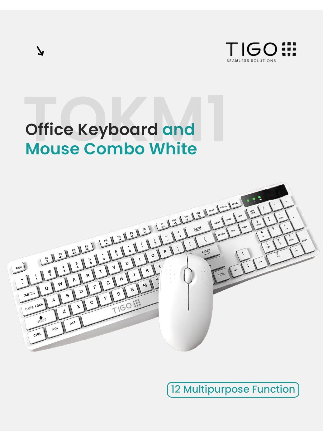 Universal Silent Wireless Keyboard & Mouse Combo,…