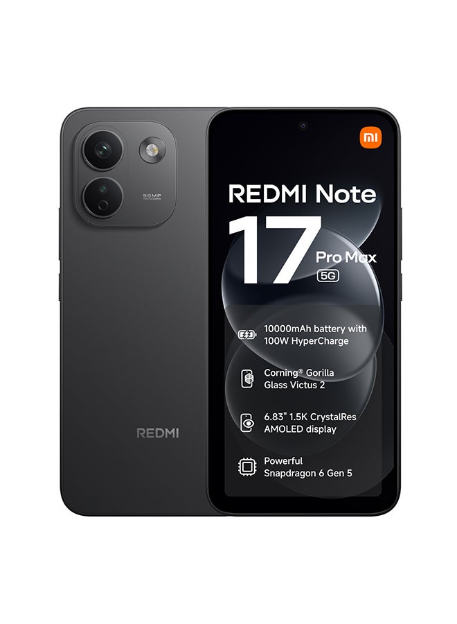 Compare Redmi Note 17 Pro Max 5G Dual SIM+eSIM – 8GB RAM 512GB Storage Black  Global Version at KSA Price