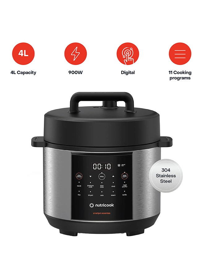 Smart Pot Essentials 900W, 4L, 7 In 1 Electric Pressure…