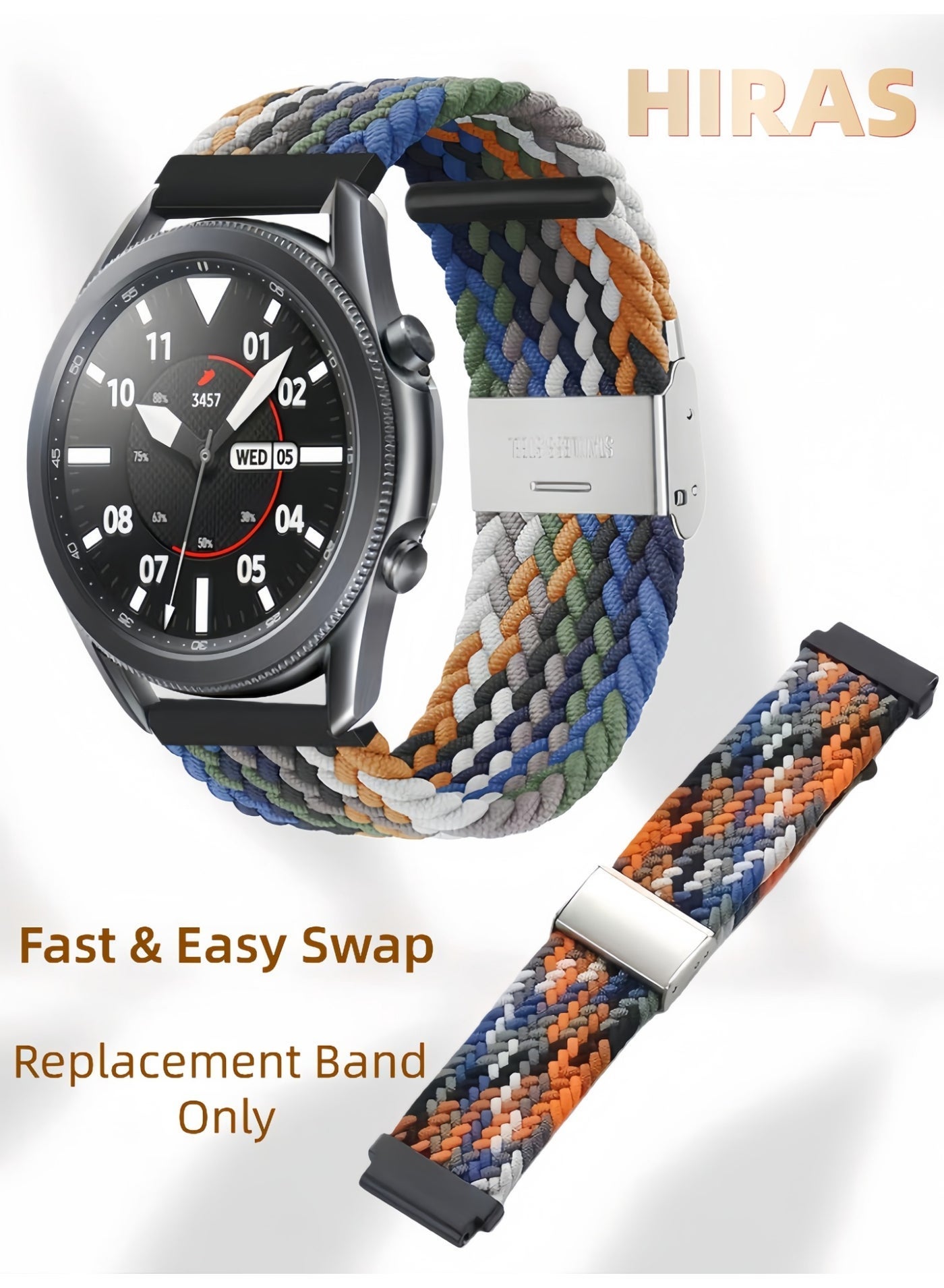 Soft Braided Nylon Strap for Garmin Venu 3 &…
