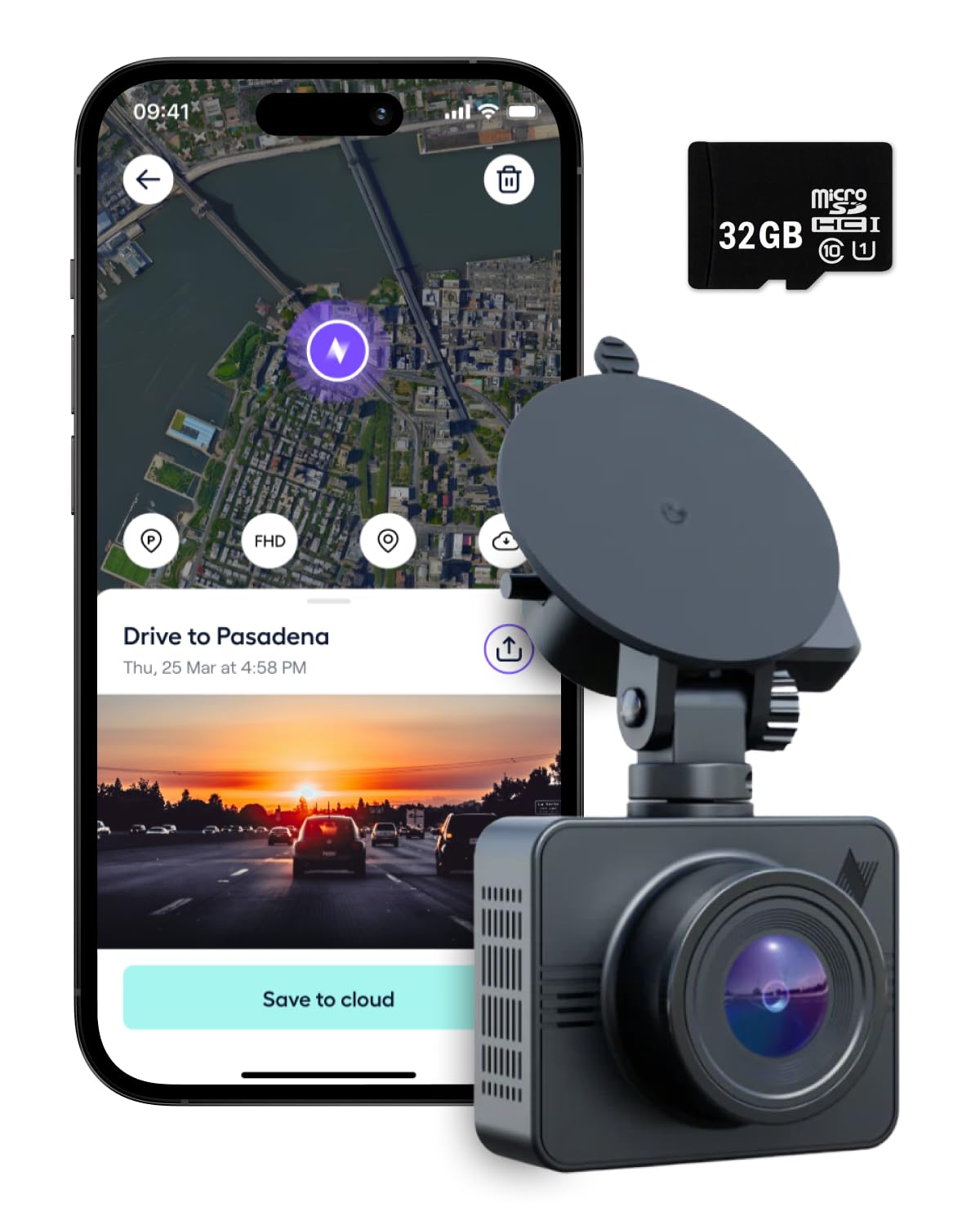 Compare Nexar Beam GPS Dash Cam Dash Camera for Cars with 32GB SD Card Included Unlimited Cloud Storage 24H Parking Mode Dash Cam for Cars Wireless Car Camera with 1Year Nexar Classic App Subscription at KSA Price