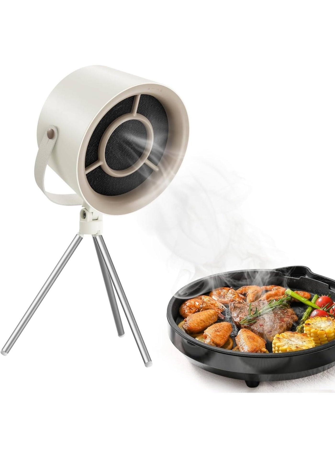 Compare Portable Range Hood, Kitchen Exhaust Fan, Desktop Range Hood for Cooking, Detachable Mini Extractor Hood with 3 Speed, 5 Changeable Filter, Strong Suction for Indoor BBQ, Hot Pot at KSA Price