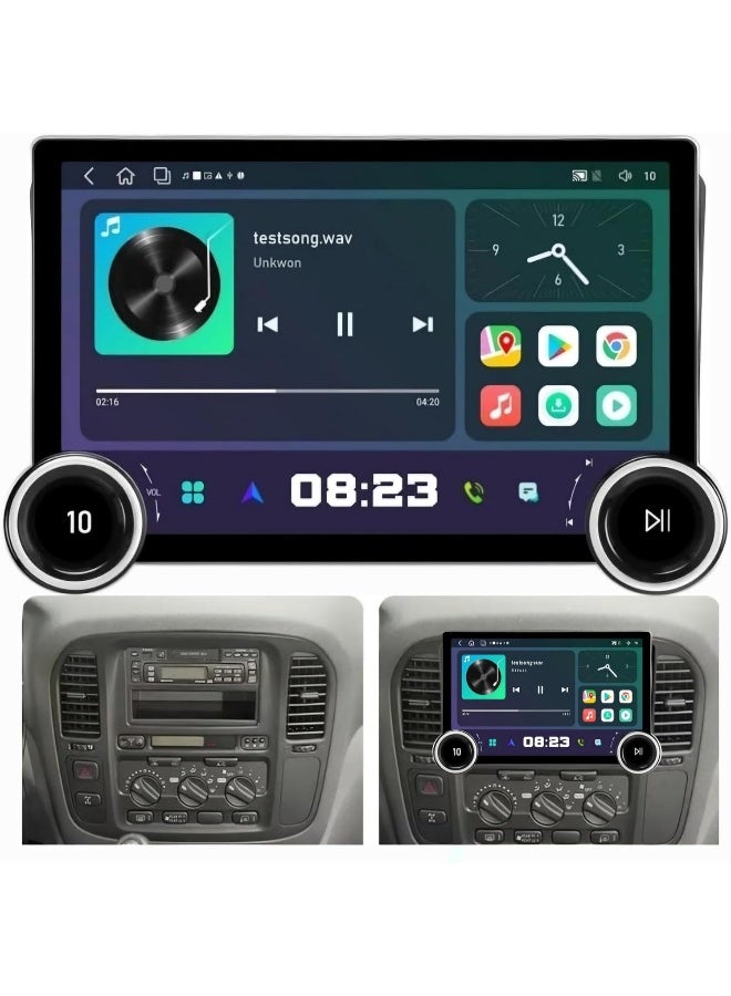 Compare Diamond 2K Car Stereo for Toyota Land Cruiser 100 1998–2002, Dual Big Knob, 4GB RAM, 64GB ROM, with Apple CarPlay, Android Auto, Wireless WiFi, DSP, FM & AM, Bluetooth, AHD Camera Included, Fast Interface, Microphone, Touchscreen at KSA Price